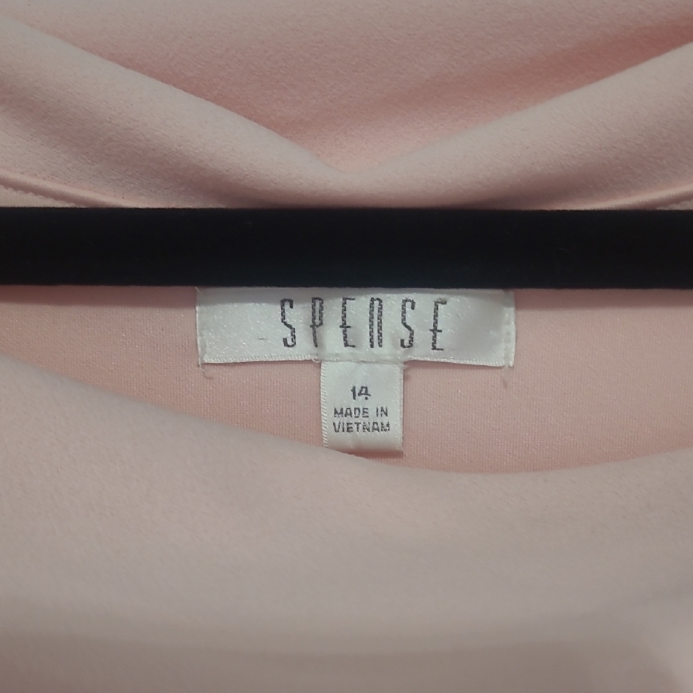 Spense Blush Pink Cowl Neck Midi Dress - Picture 2 of 4
